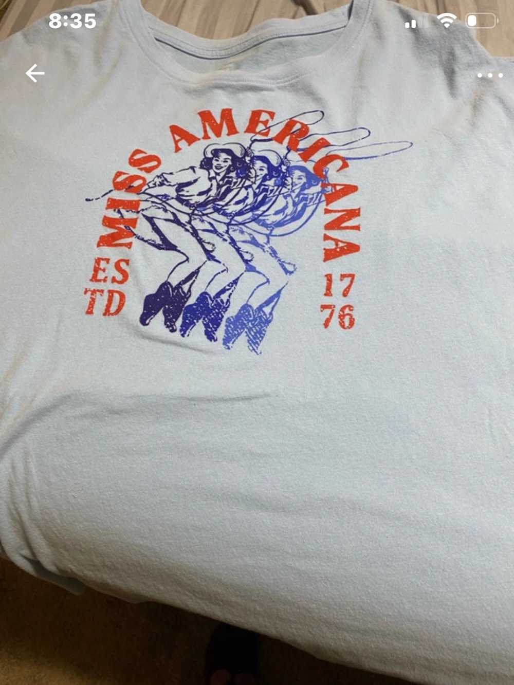 Miss Americana Graphic Tee - Light Blue
